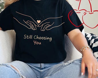 Still Choosing You Line Art – Minimalist Love Illustration (PNG SVG Digital Download)