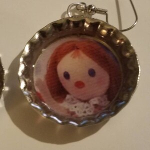 DOLLY from Rudolph The Red Nosed Reindeer Bottle Cap Earrings