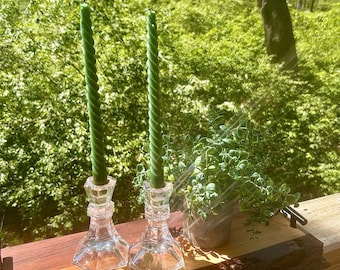 Candlestick holders-West Germany-vintage. "Bleikristall"stamp. 24% lead crystal.