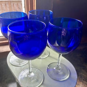 Vintage Blue Goblets - Etsy