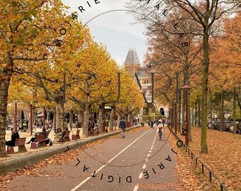 Amsterdam Fall Phone Wallpapers/Halloween Wallpaper iPhone/Autumn Smartphone Set/Cute Leaves Phone Background/Cozy Phone Background