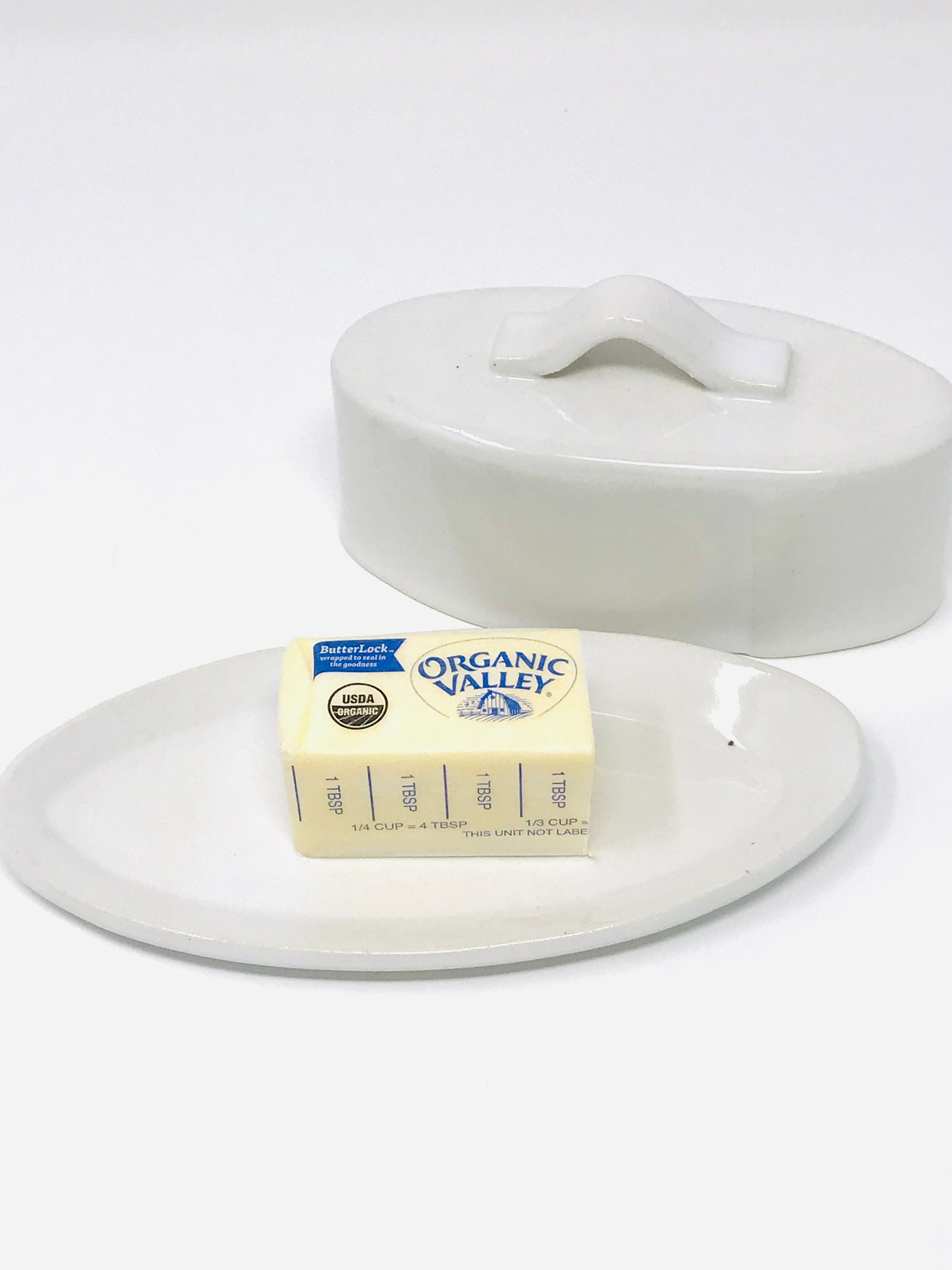 Buy Covered Ceramic Butter Dish, Mini Butter Dish, Half Stick Butter