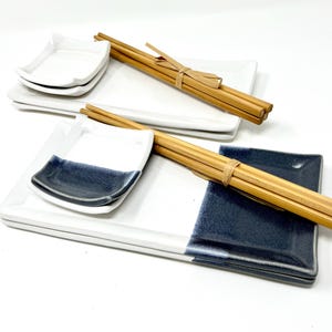 Pottery Sushi Set, Handmade Sushi Set, Sushi for Two, Small Sushi Plates, Ready to Ship
