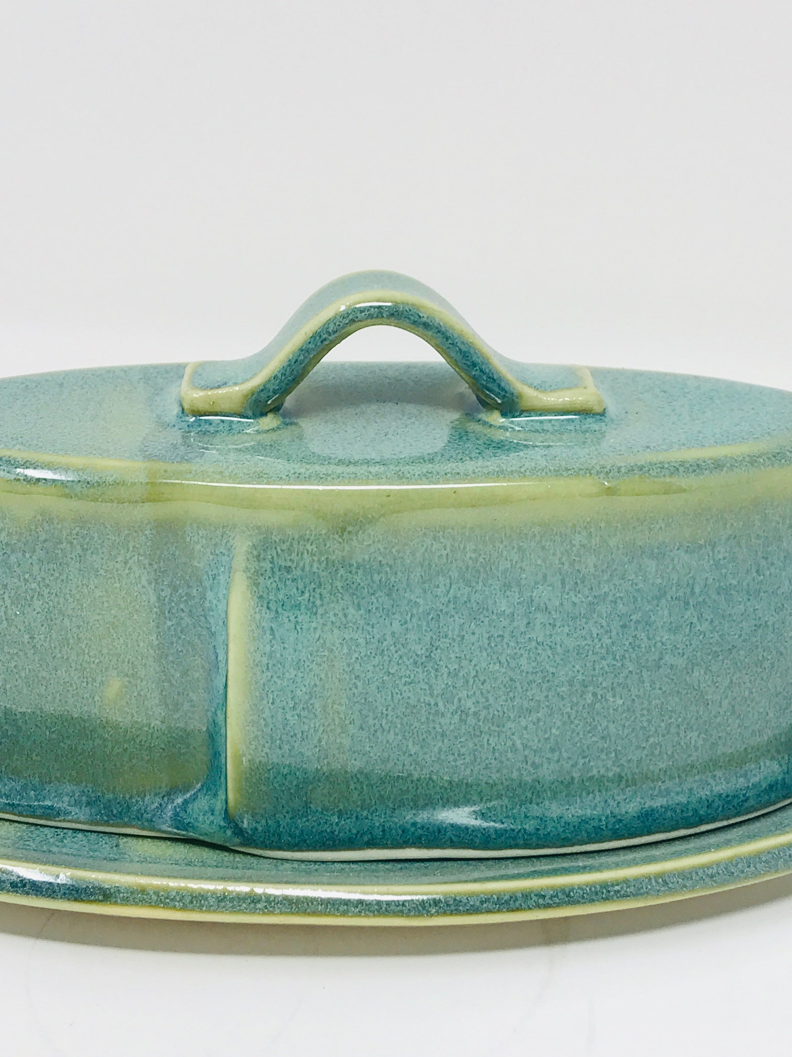 Covered Ceramic Butter Dish Mini Butter Dish Half Stick Etsy