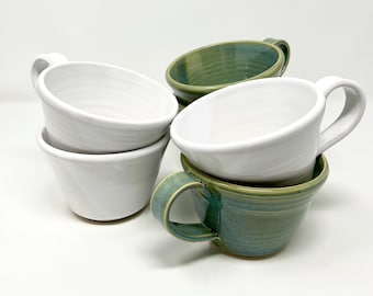 Handmade Ceramic Latte Cup: 11oz Pottery Coffee Mug