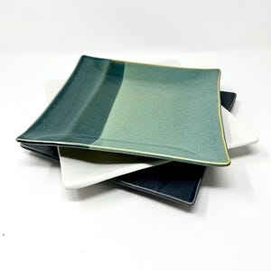 Square Ceramic Plate-Handmade Cookie Plate-Ceramic Serving Tray- Ceramic Tray- Ready to Ship