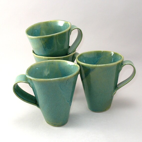 Items similar to Stoneware Mugs, Set of 4 on Etsy