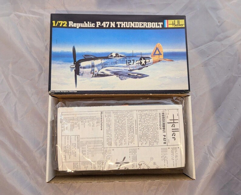 VINTAGE Heller P-47N Thunderbolt Model Aircraft Kit - 1:72, 1980 - Etsy