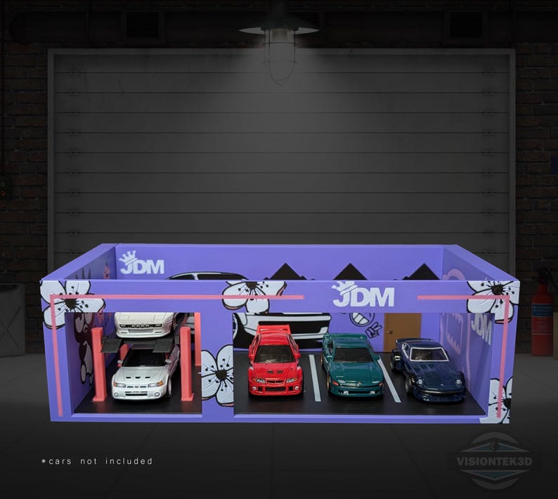 1:64 Scale JDM Garage Diorama 3D Printed Tuner Display, Japanese Car ...