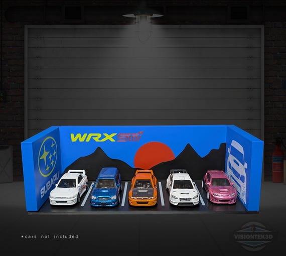 Subaru WRX STI Garage Diorama – 3D Printed 1:64 Scale Diecast