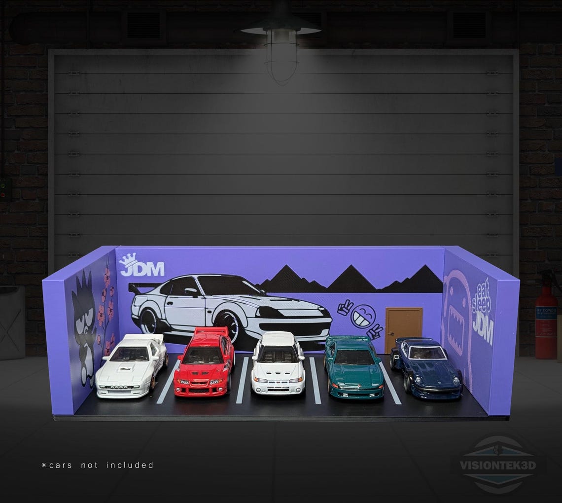 1:64 Scale JDM Garage Diorama 3D Printed Tuner Display, Japanese Car ...