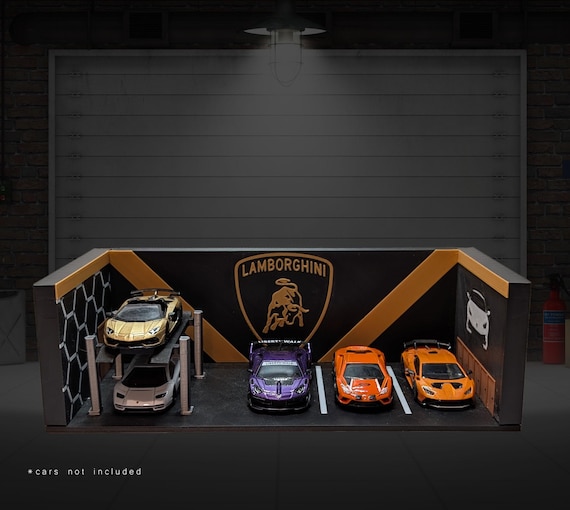 Lamborghini Garage Diorama – 3D Printed 1:64 Scale Diecast Display