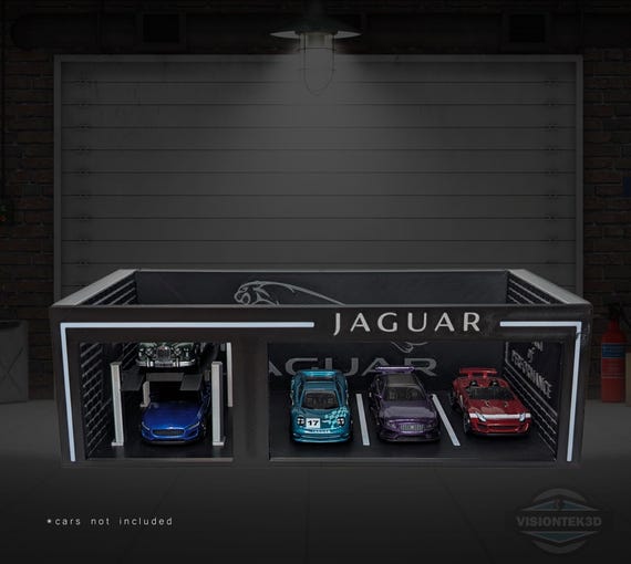 Jaguar Garage Diorama – 3D Printed 1:64 Scale Diecast Display