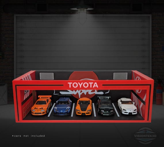 3D Printed Toyota Supra Garage Diorama – 1:64 Scale JDM Diecast