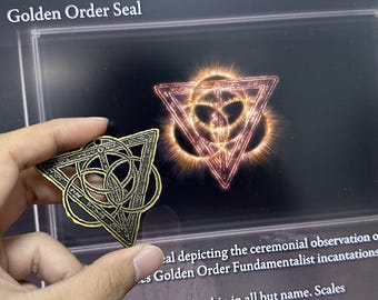 Golden Order Seal By Elden Ring，Pendant，keychin，Gift For Gamefans，Necklace