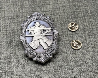Twin Moon Knight Rellana'S Cameo Relief badge By Elden Ring,Gift For Him, gifting