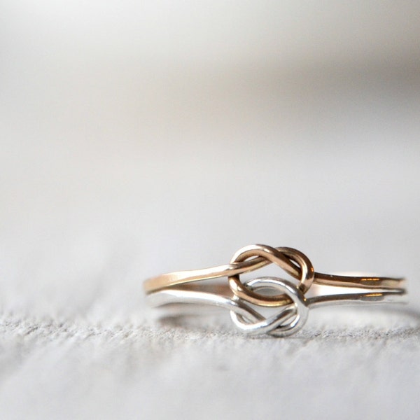 Love Knots Ring Gold Filled and Sterling Silver, Love, friendship, BFF, anniversary, birthday