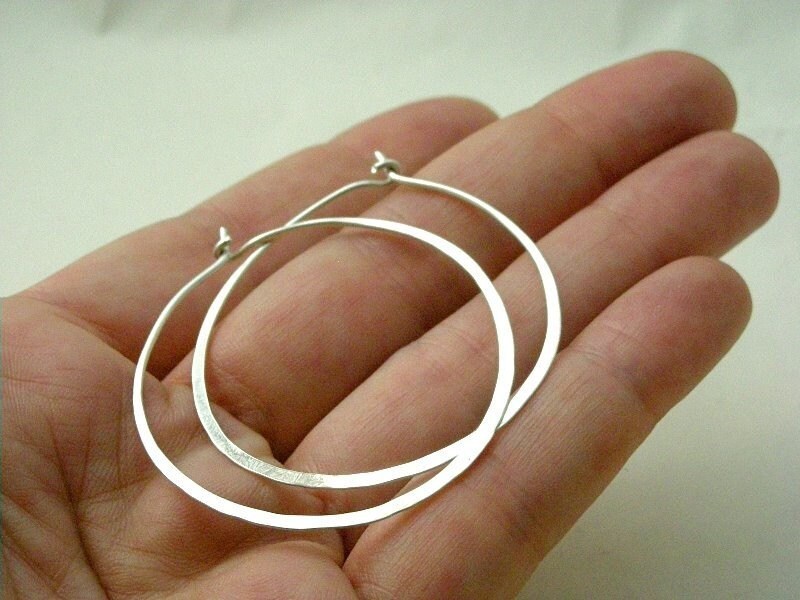 Orecchini Argento 925 a Cerchio - Grandi - Su Ordinazione