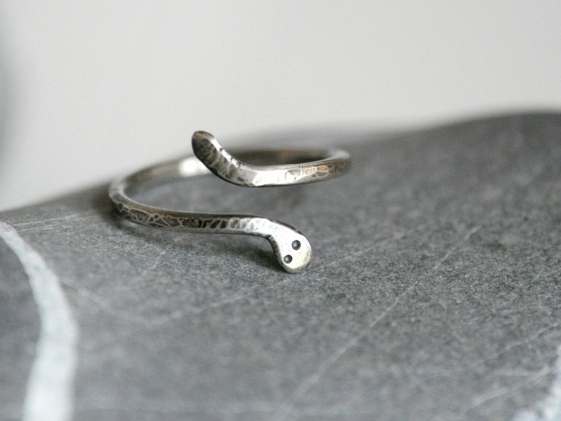 Snake Sterling Silver Ring Made To Order Slightly Oxidized