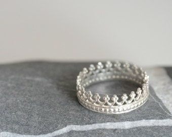 Krone förmigen Silber Ring