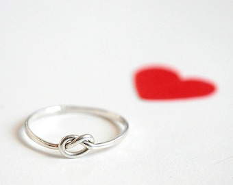 Love Knot Ring Sterling Silver, love, BFF, friendship, anniversary, valentine gift