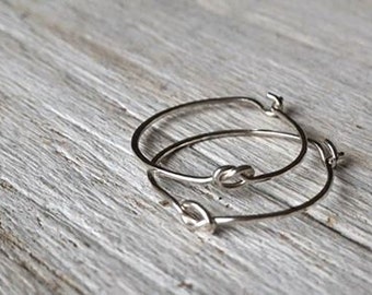 Love knot earrings in sterling silver - MADE TO ORDER