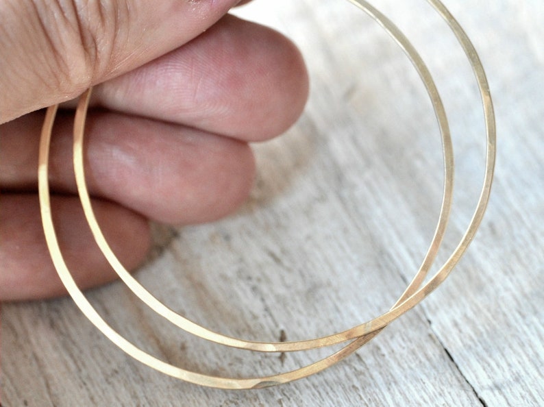 Gold Filled Hoop Earrings, Extra Large size, 14kt Gold Filled hoops. image 8