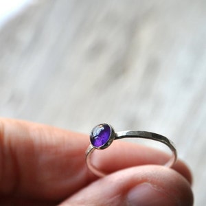 Amethyst Stacking Rings Sterling Silver Made To Order image 4