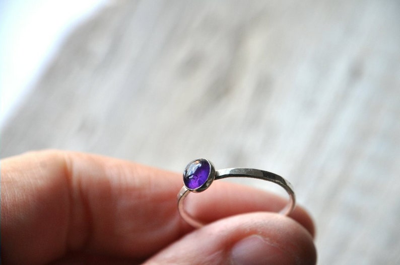 Amethyst Stacking Rings Sterling Silver Made To Order image 4