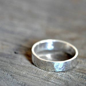 Sterling Silver Wedding Band, Custom Stamping on the inside or blank image 4