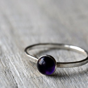 Amethyst Stacking Rings Sterling Silver Made To Order image 2