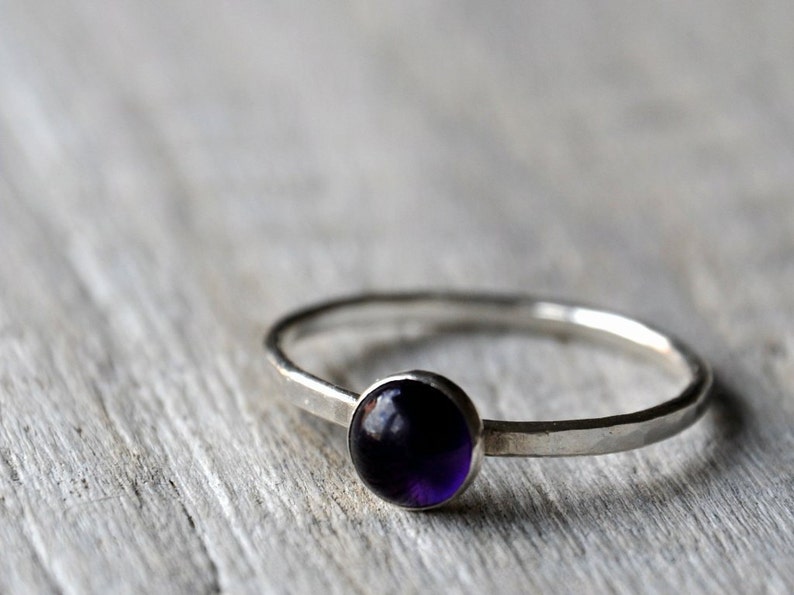 Amethyst Stacking Rings Sterling Silver Made To Order image 2