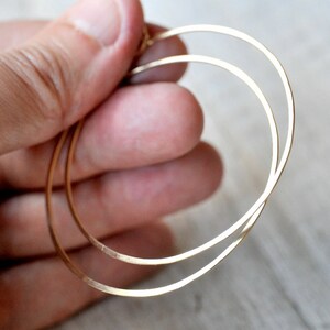 Gold Filled Hoop Earrings, Extra Large size, 14kt Gold Filled hoops. image 3