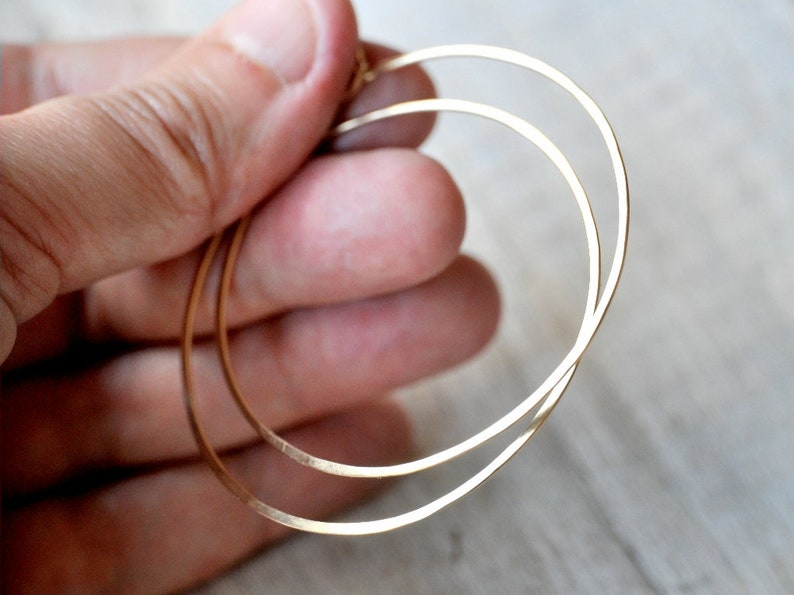Gold Filled Hoop Earrings, Extra Large size, 14kt Gold Filled hoops. image 3