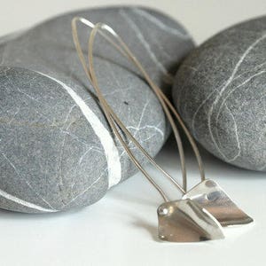 Sterling Silver Earrings minimal urban look Made to order image 3