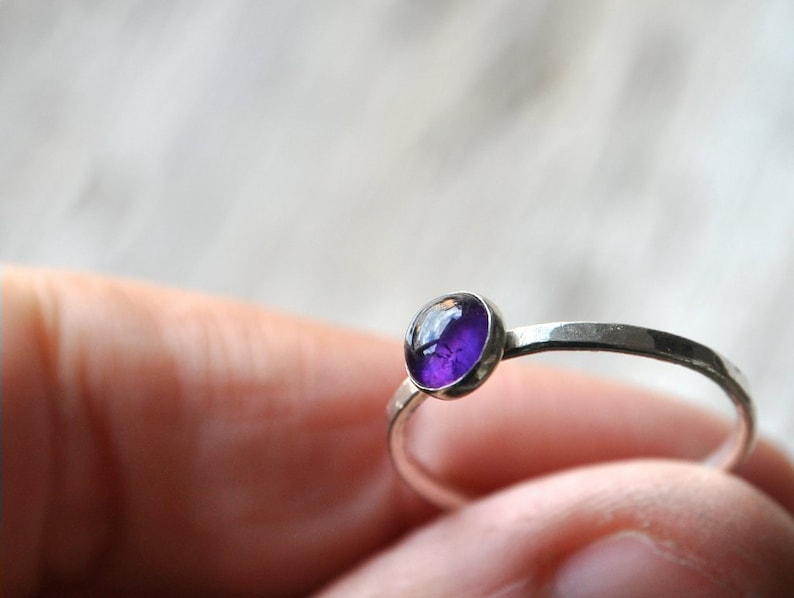 Amethyst Stacking Rings Sterling Silver Made To Order image 1