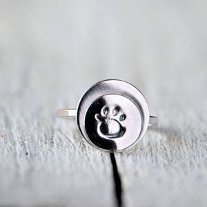 Sterling silver ring with personalised stamping, custom letters and symbols, your personal message, MADE TO ORDER image 1