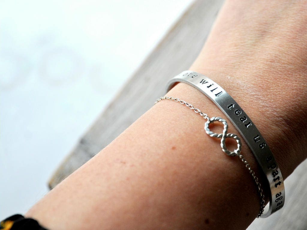 Personalised Aluminium Bangle your phrase song lyrics book Etsy