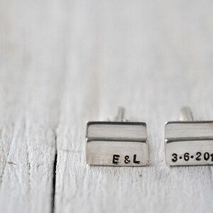 Sterling Silver Cufflinks, Personalized with initials, personalised monograms or symbols image 3