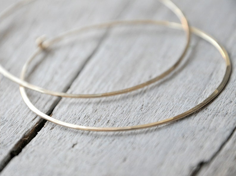 Gold Filled Hoop Earrings, Extra Large size, 14kt Gold Filled hoops. image 4