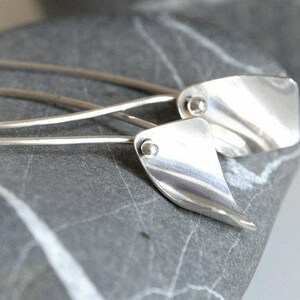 Sterling Silver Earrings minimal urban look Made to order image 5