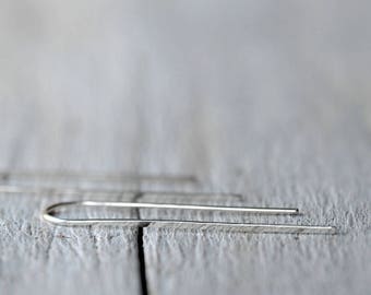 Sterling Silver Minimal Earrings, urban look, simple, elegant, dainty, dangle, Made to order