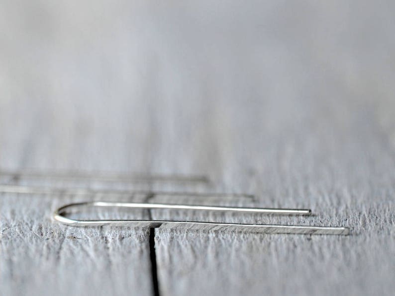 Sterling Silver Minimal Earrings, urban look, simple, elegant, dainty, dangle, Made to order image 1