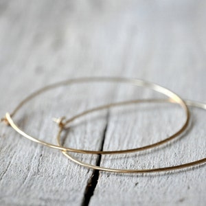 Gold Filled Hoop Earrings, Extra Large size, 14kt Gold Filled hoops. image 7
