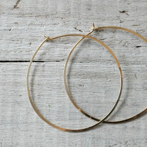Gold Filled Hoop Earrings, Extra Large size, 14kt Gold Filled hoops. image 2