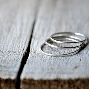 Sterling silver thin stacking ring, dainty, stackable, ring guards and spacers, made to order image 6