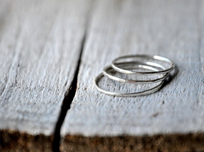 Sterling silver thin stacking ring, dainty, stackable, ring guards and spacers, made to order image 6