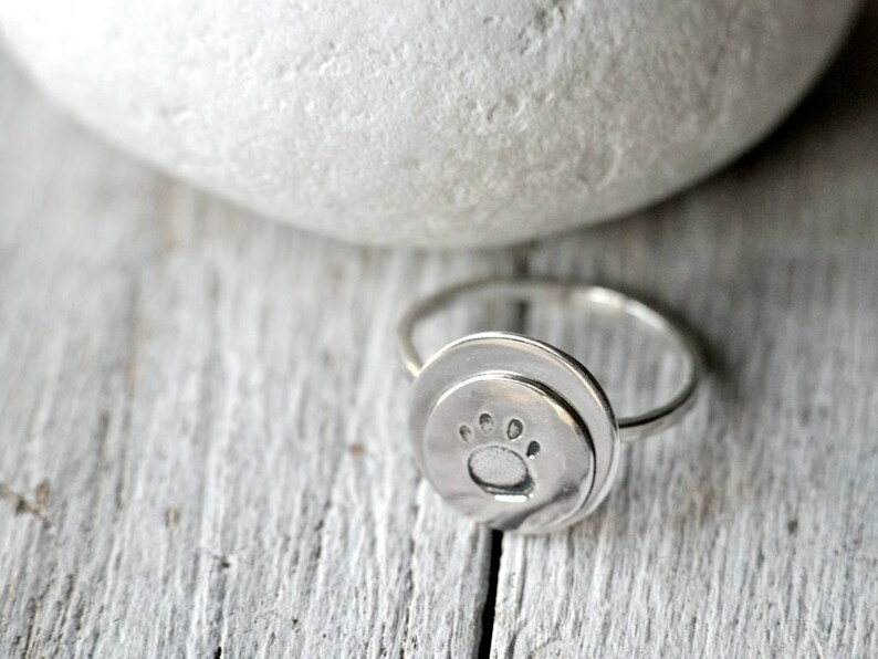 Sterling silver ring with personalised stamping, custom letters and symbols, your personal message, MADE TO ORDER image 6