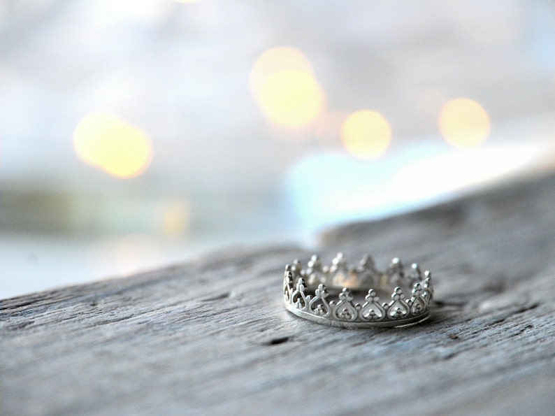 Sterling Silver Crown Ring image 2