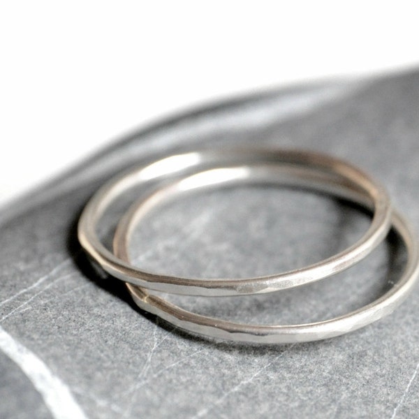 Sterling silver rings - TWO stacking rings - Made To Order